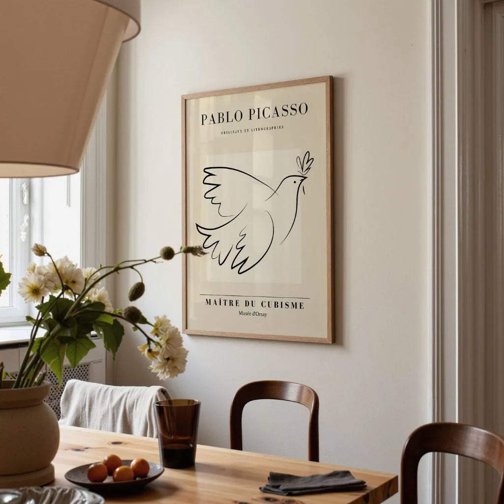 Von Pablo Picasso inspiriertes Poster – Friedens­taube
