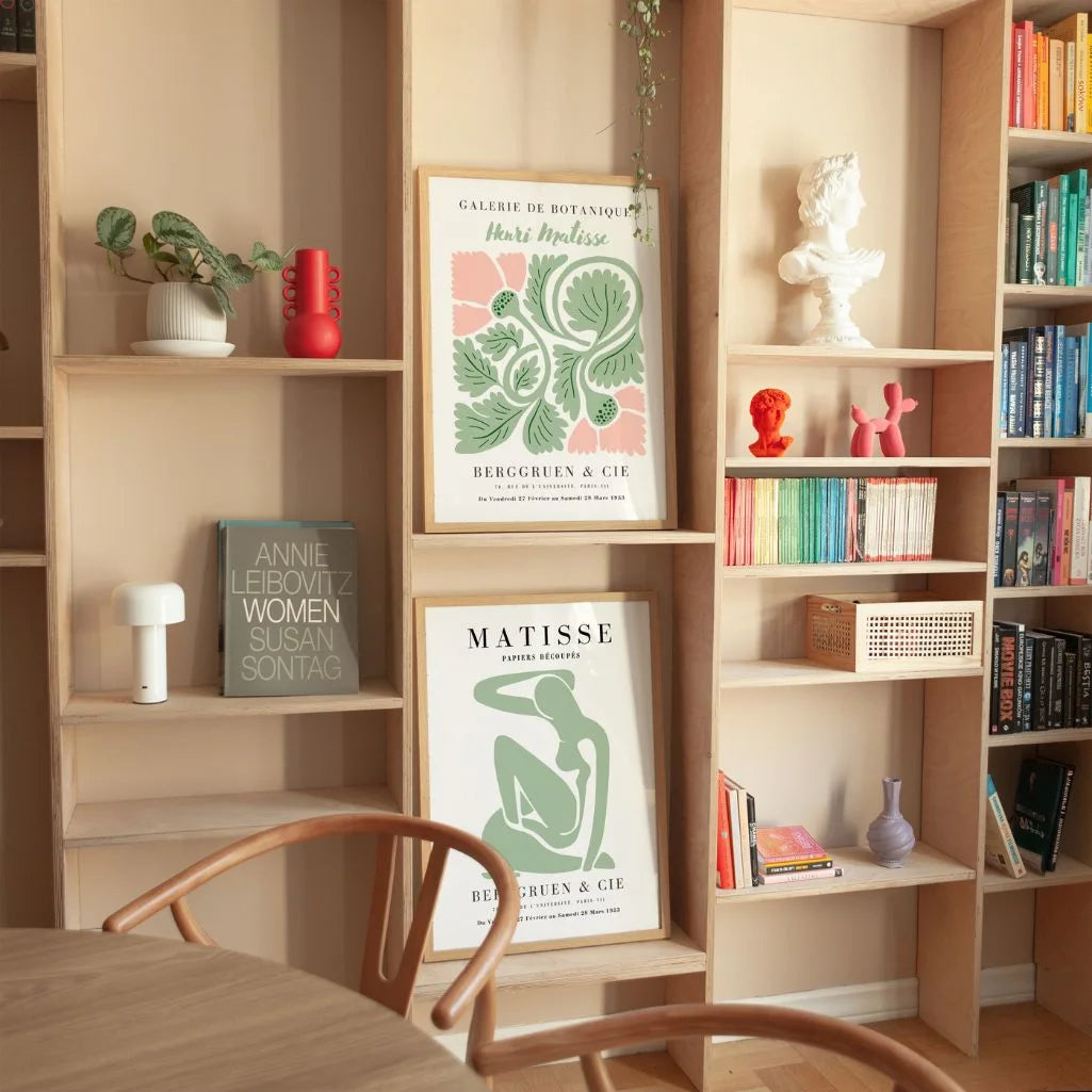 Set mit 2 Matisse-Postern – Grüne abstrakte Botanik 