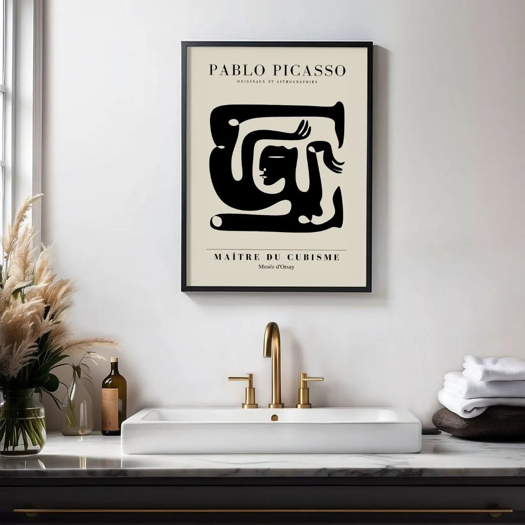 Von Pablo Picasso inspiriertes Poster – Figur in Bewegung