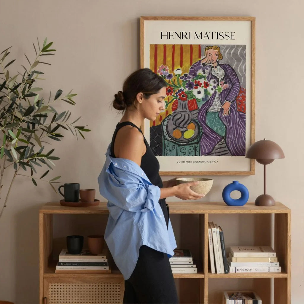 Henri Matisse Poster – Violetter Morgenmantel und Anemonen, 1937