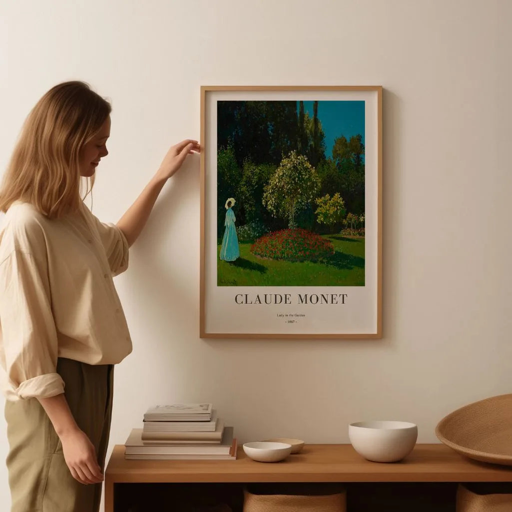 Claude Monet – Dame im Garten Poster