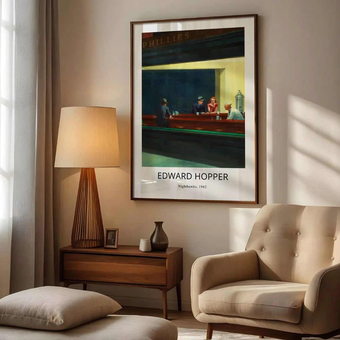 Edward Hopper Poster – Nighthawks, 1942 (Hochformat)