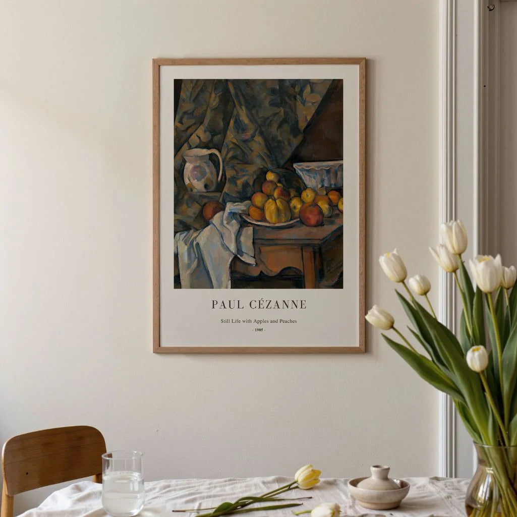 Paul Cézanne – Stillleben mit Äpfeln und Pfirsichen Poster (1905)