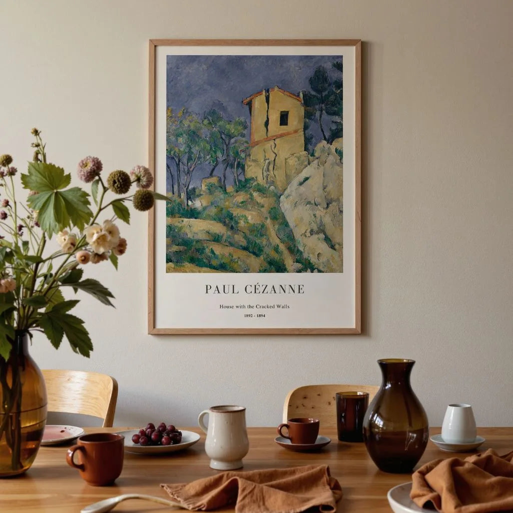 Paul Cézanne – Haus mit rissigen Wänden Poster (1892–1894)