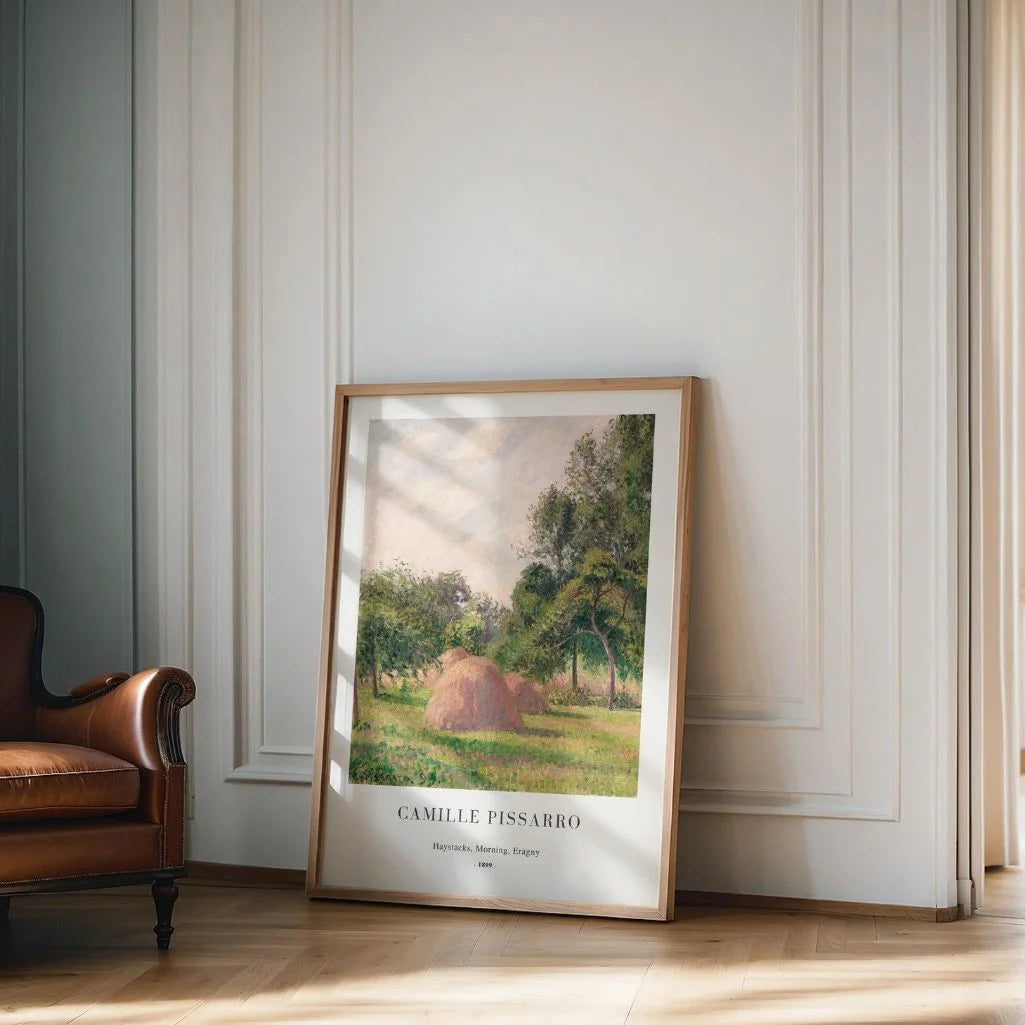 Camille Pissarro – Heuschober, Morgen, Éragny Poster