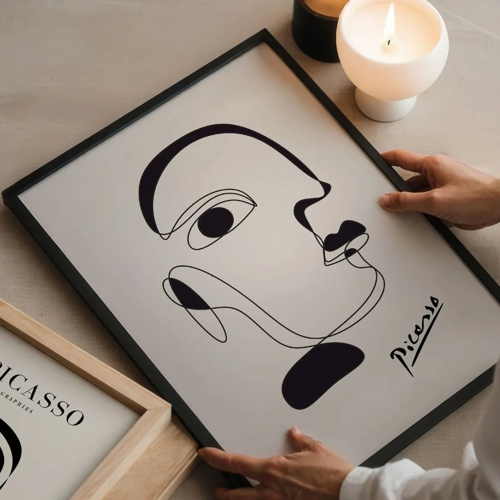 Von Pablo Picasso inspiriertes Poster – Linie des Gedankens