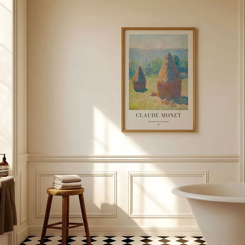 Claude Monet – Heuhaufen, Spätsommer Poster 1891