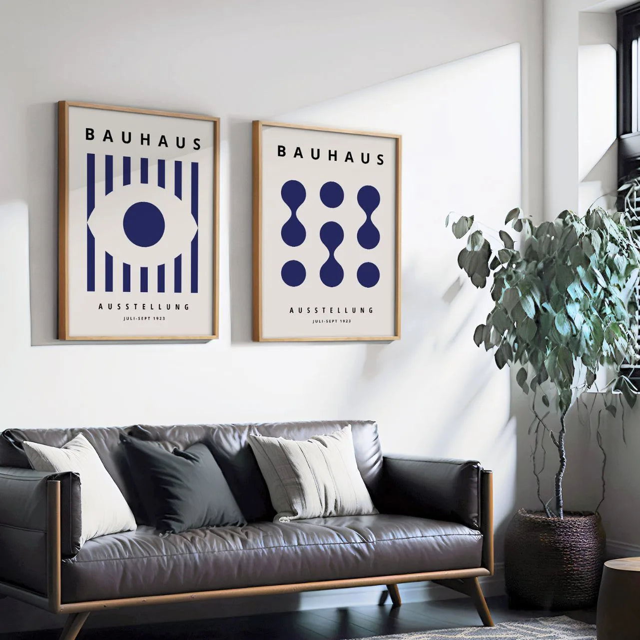 Bauhaus Tiefblau – 2er Poster-Set