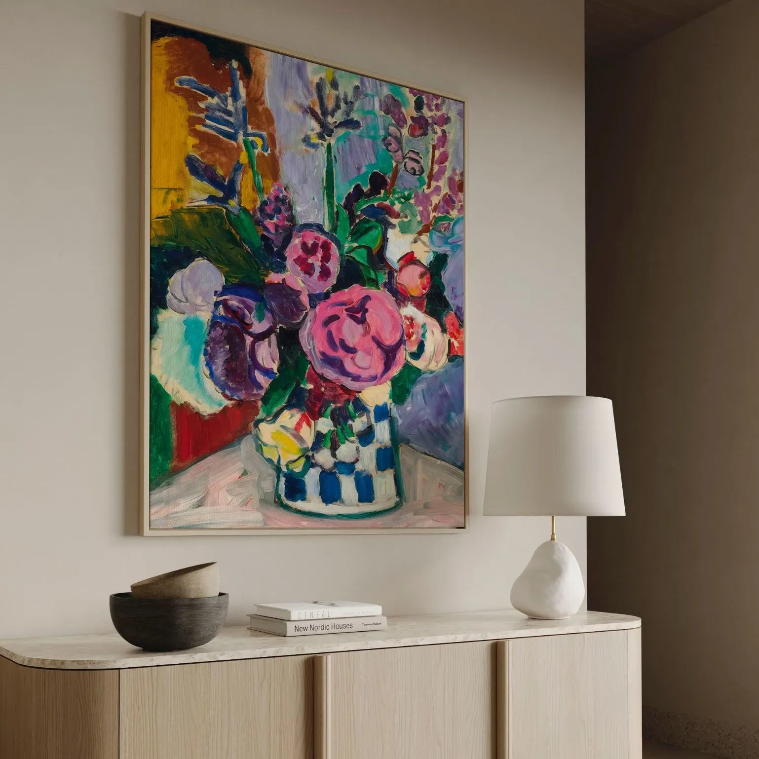 Gerahmtes Leinwandbild – Pfingstrosen (1907)