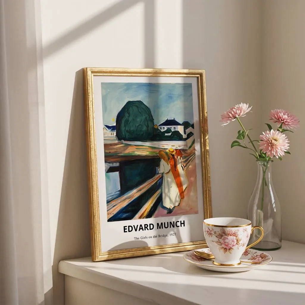 Edvard Munch Poster – Mädchen auf der Brücke