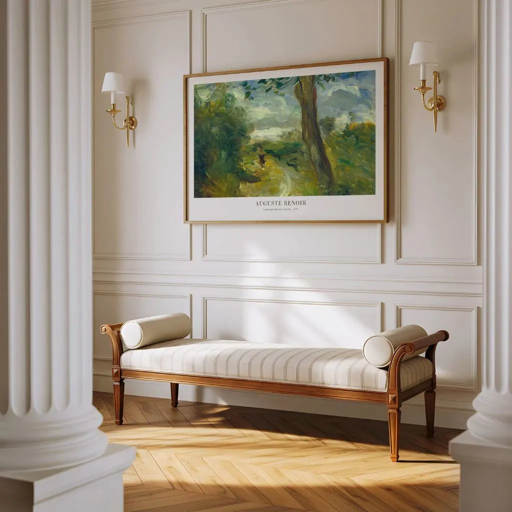 Auguste Renoir – Landschaft zwischen den Stürmen Poster, 1875 (Querformat)