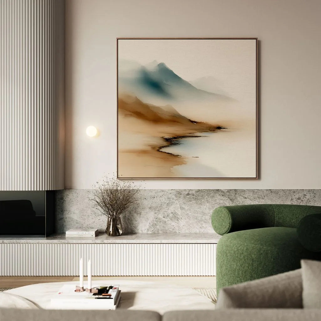 Gerahmtes Leinwandbild – Bergstille