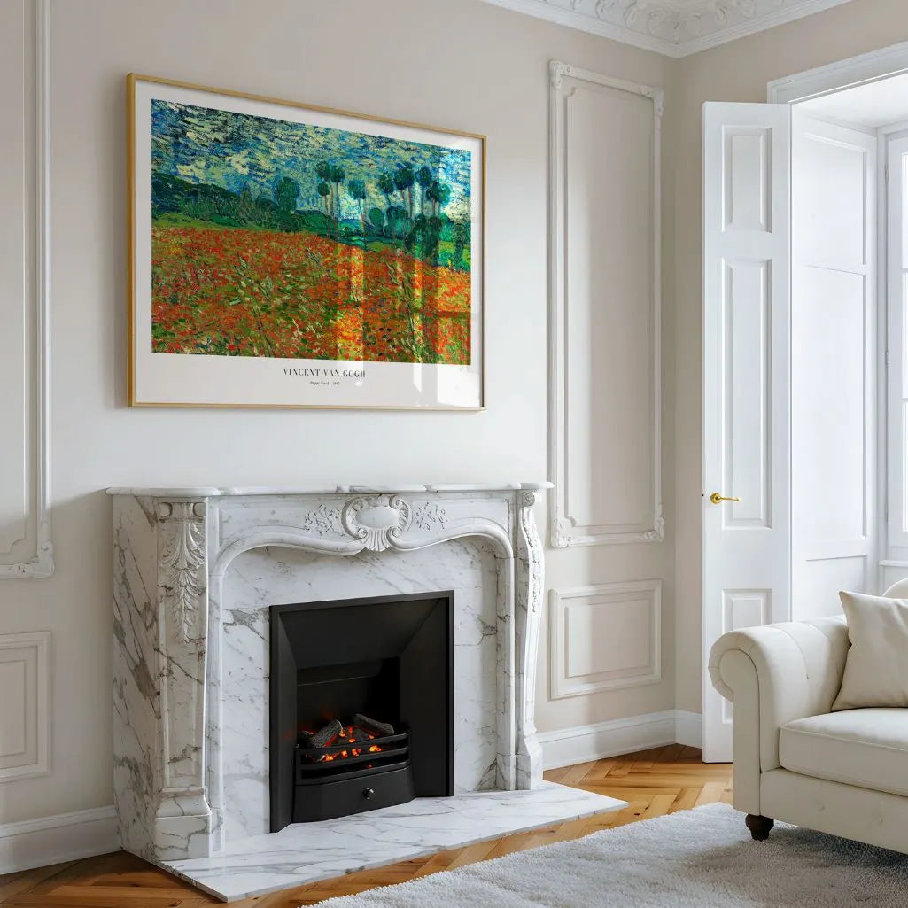 Vincent van Gogh – Mohnfeld Landschaft Poster