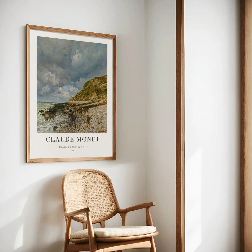 Claude Monet – Pferde an der Pointe de la Hève Poster