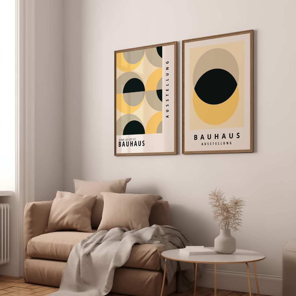 Bauhaus Gelb – 2er Poster-Set