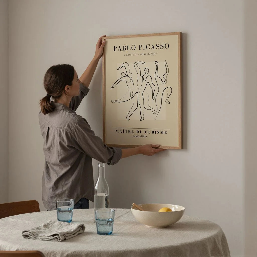 Von Pablo Picasso inspiriertes Poster – Tanz der Formen