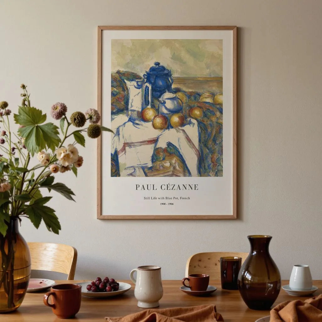 Paul Cézanne – Stillleben mit blauem Topf Poster (1900–1906)