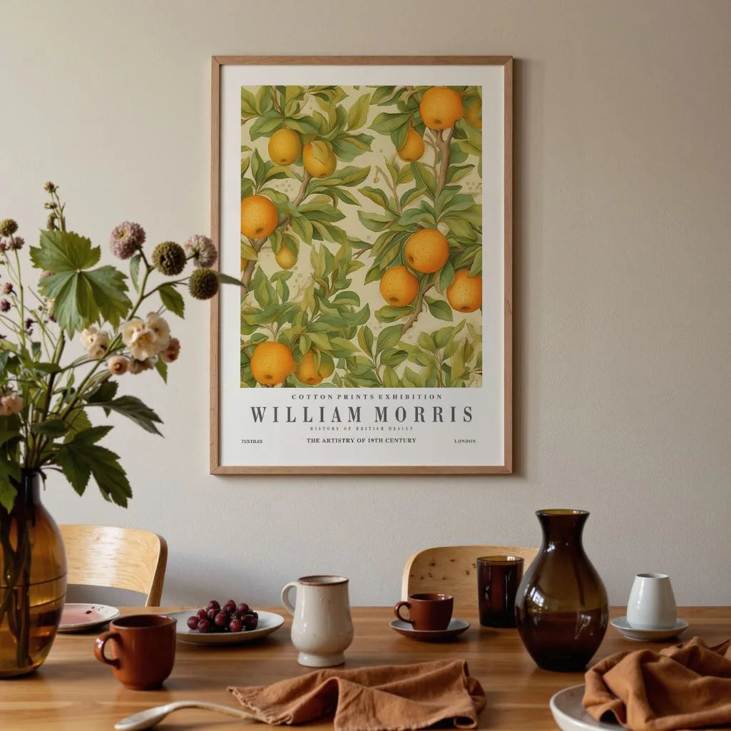 Obstposter im Stil von William Morris