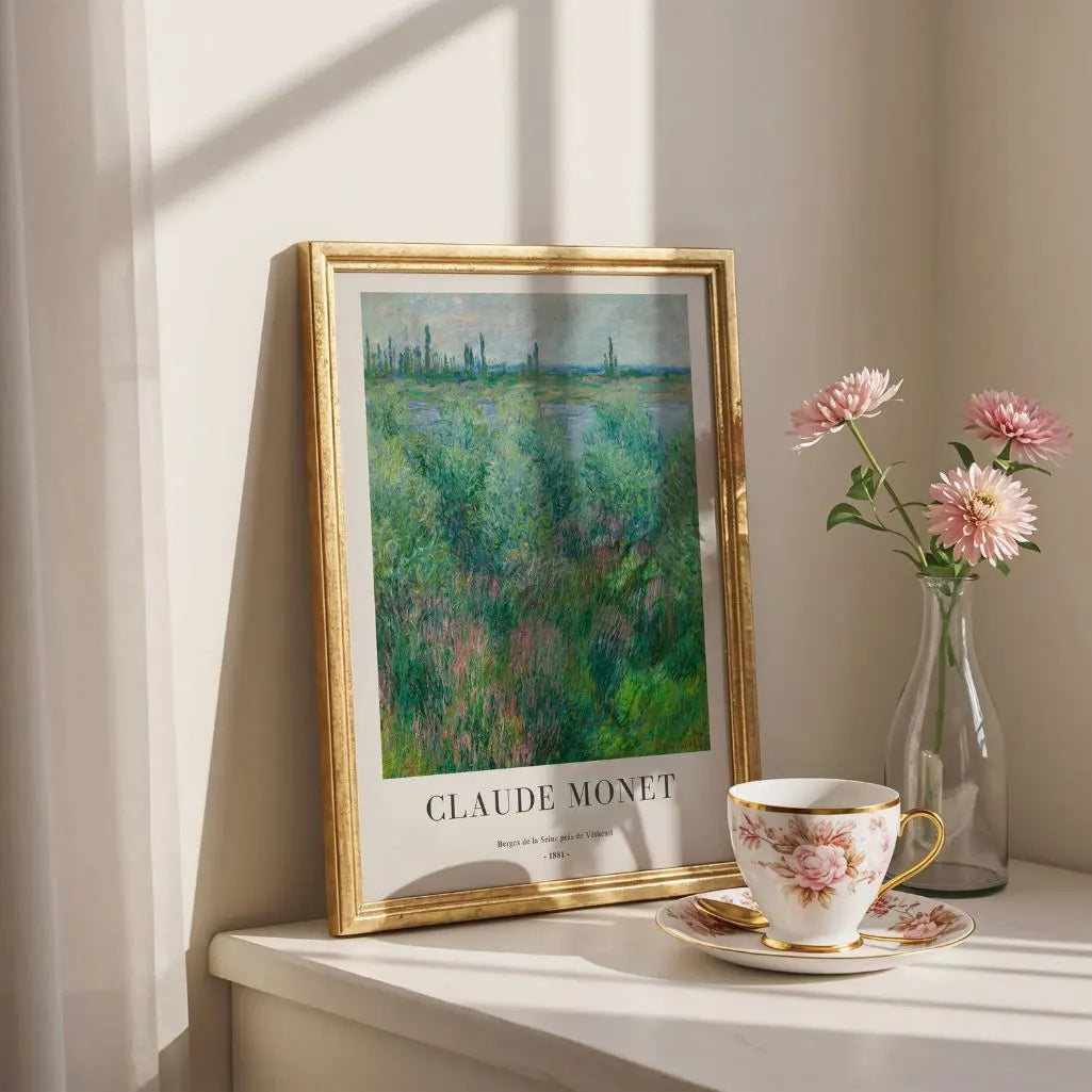 Claude Monet – Seineufer bei Vétheuil (1881) Poster