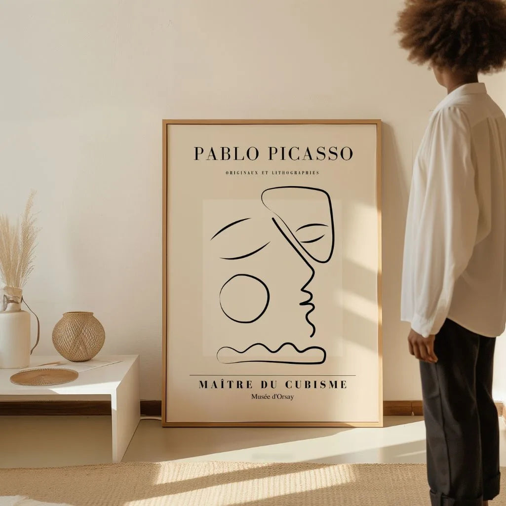 Von Pablo Picasso inspiriertes Poster – Gedankenprofil