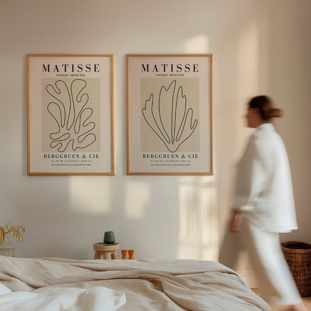 Set mit 2 Matisse-Postern – Minimalistische Linien 