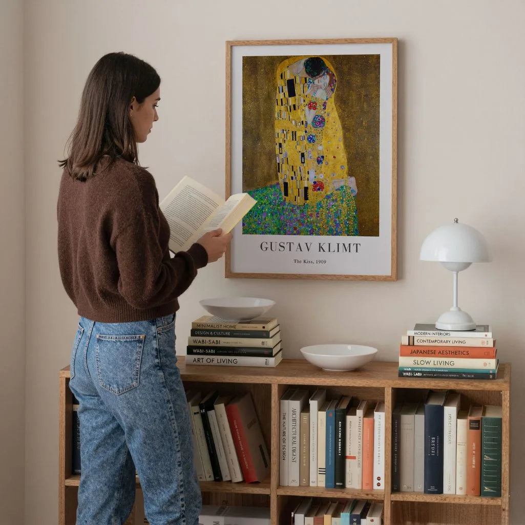 Gustav Klimt Poster – Der Kuss (1909)