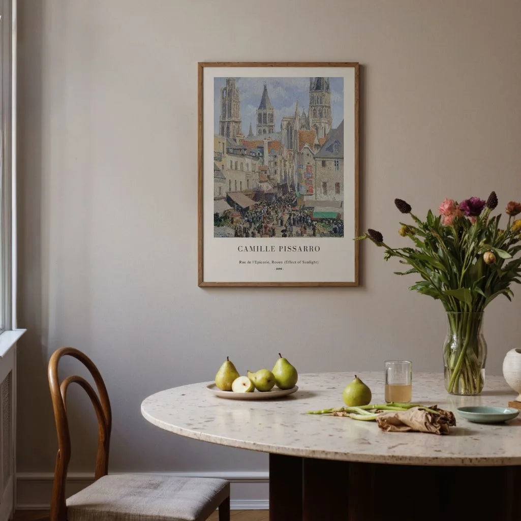 Camille Pissarro Poster – Straße der Épicerie in Rouen