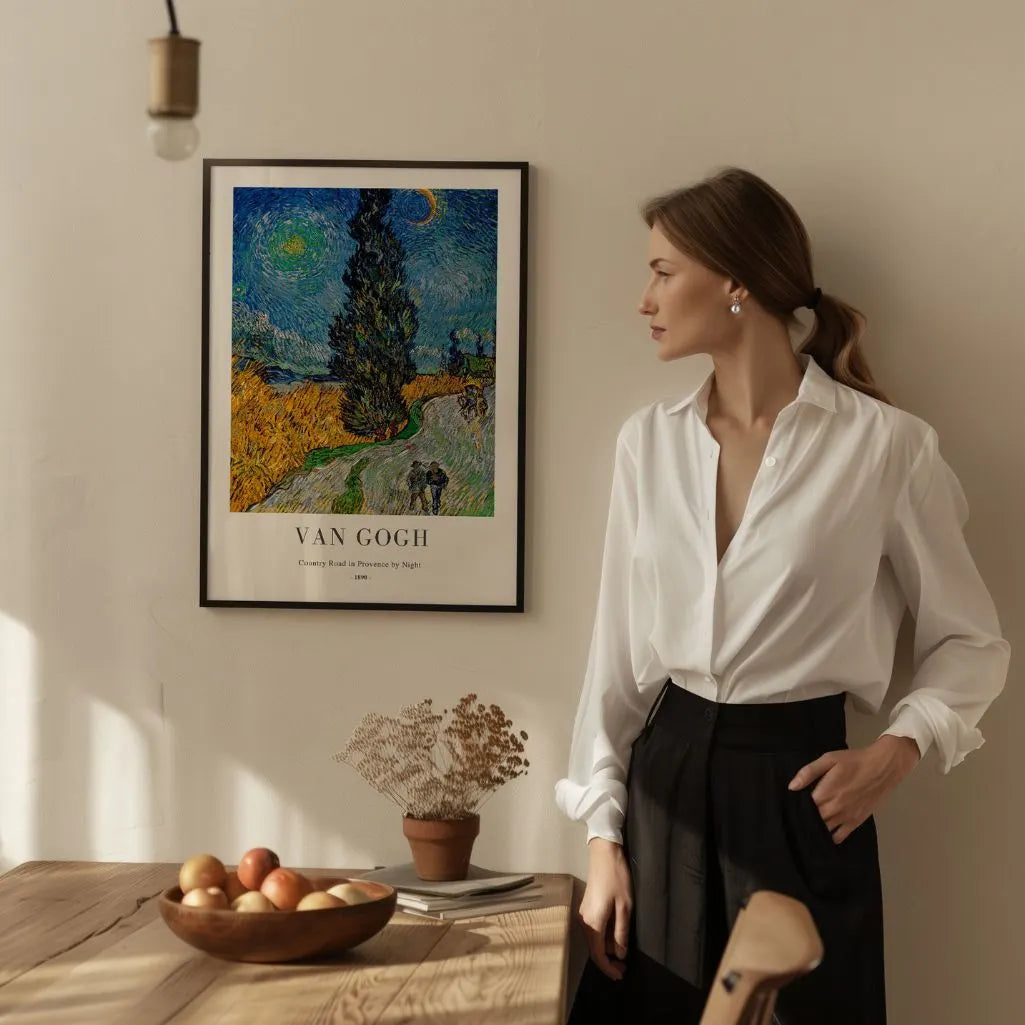Vincent van Gogh Poster – Landstraße in der Provence bei Nacht