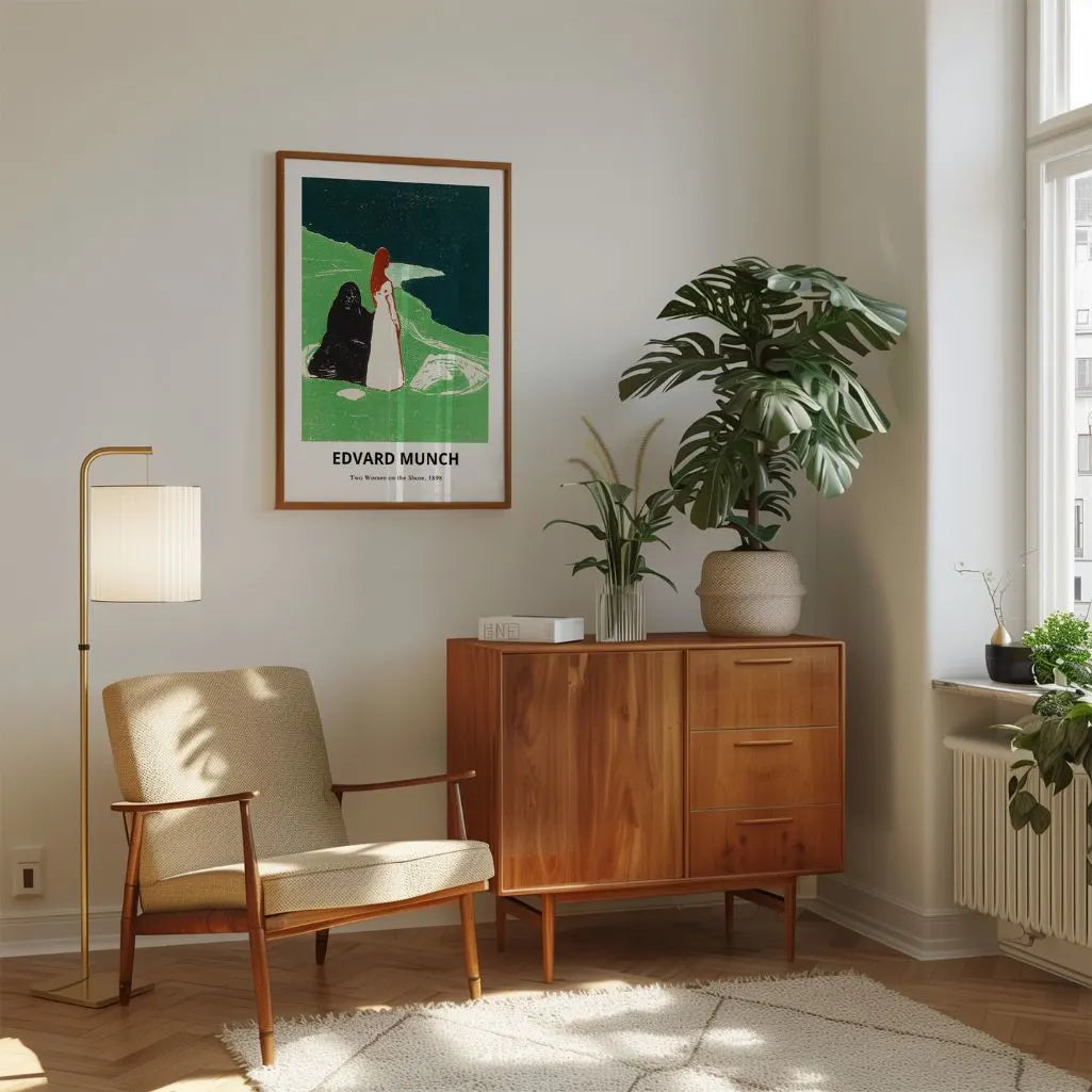 Edvard Munch-Plakat – Zwei Frauen am Strand, 1898