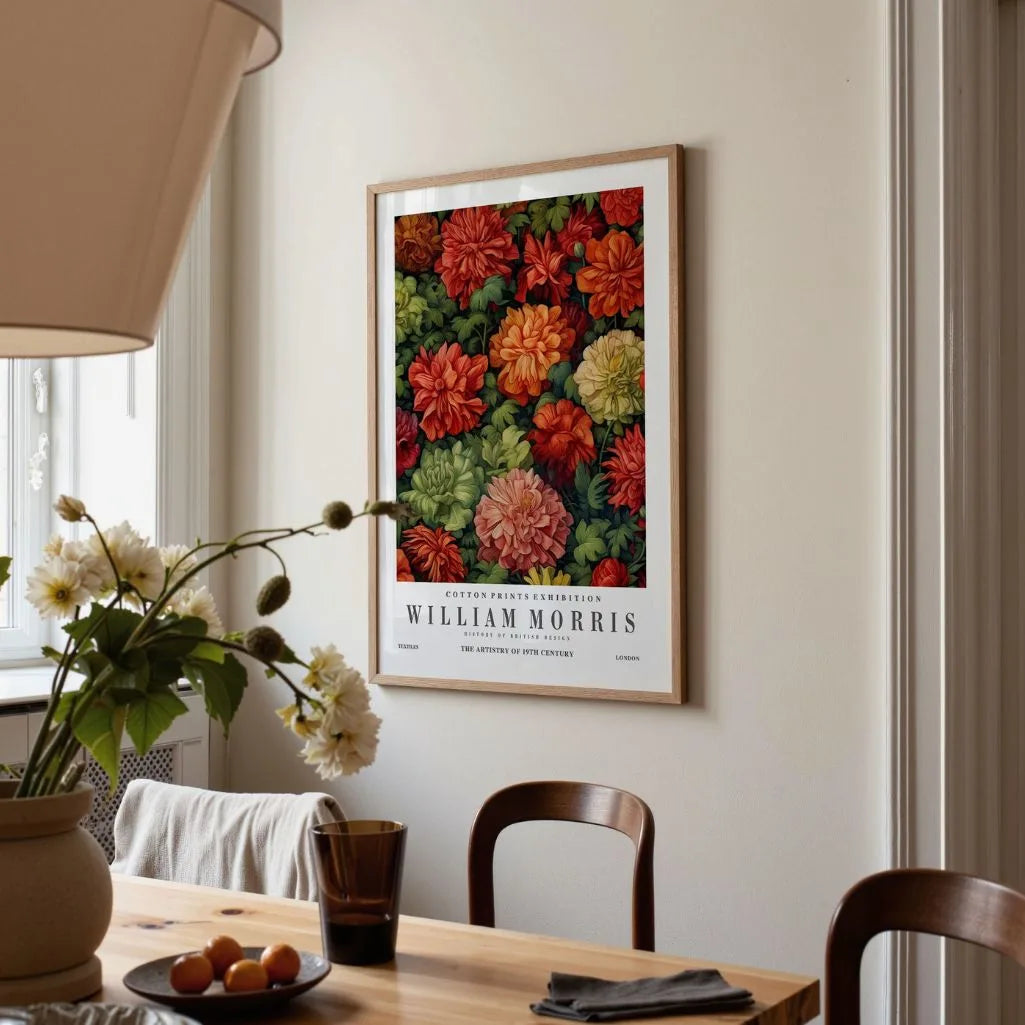 Poster – Arts-&-Crafts Blumenmuster