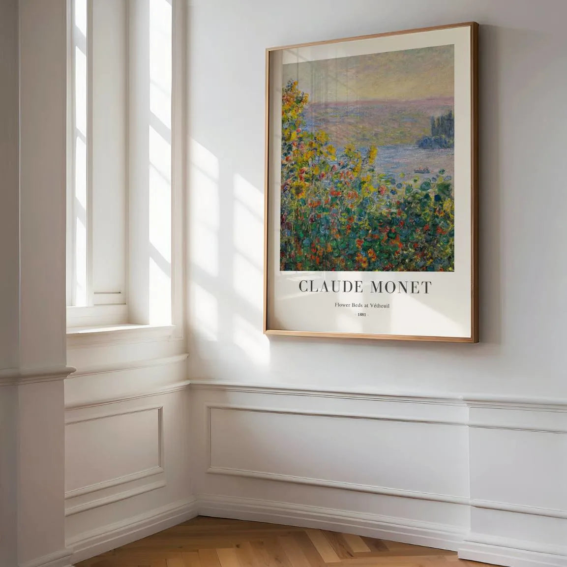 Claude Monet Poster – Blumenbeete in Vétheuil
