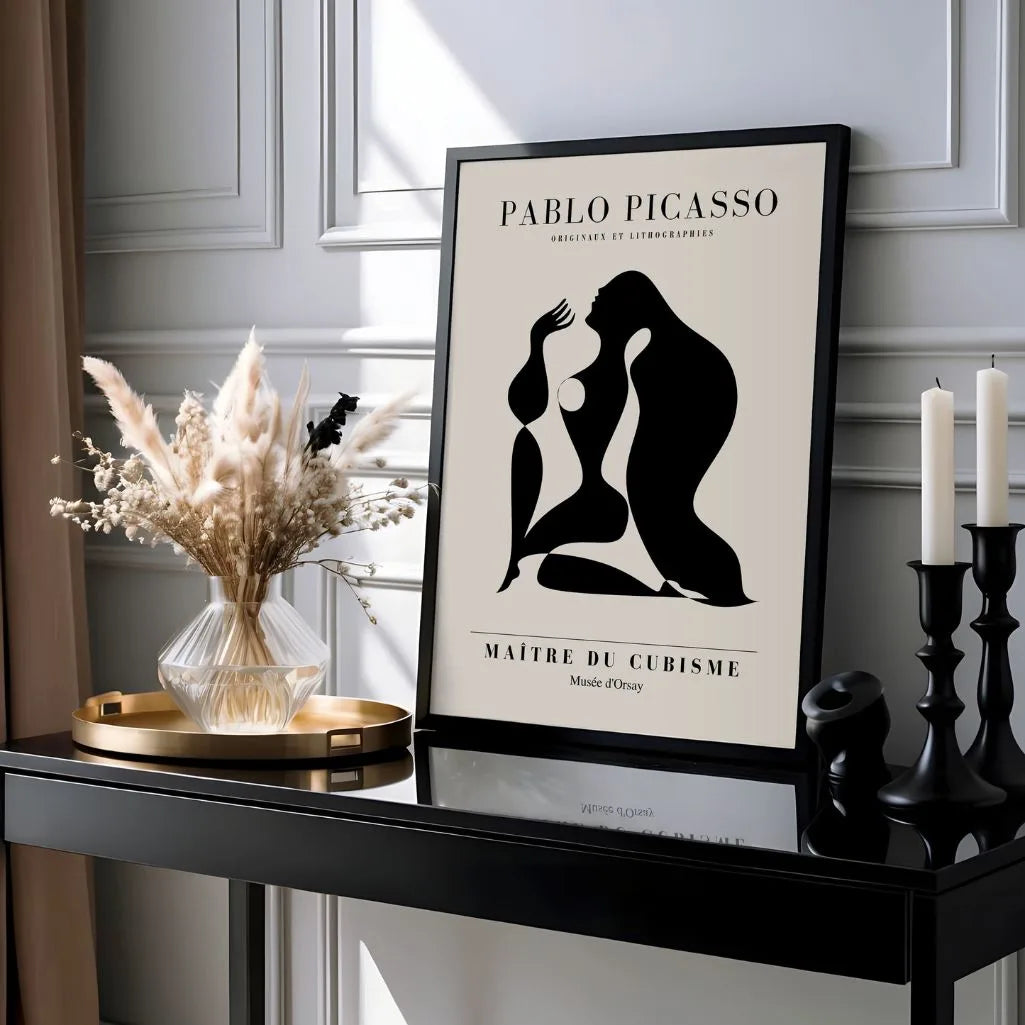 Von Pablo Picasso inspiriertes Poster – Schwarze Form