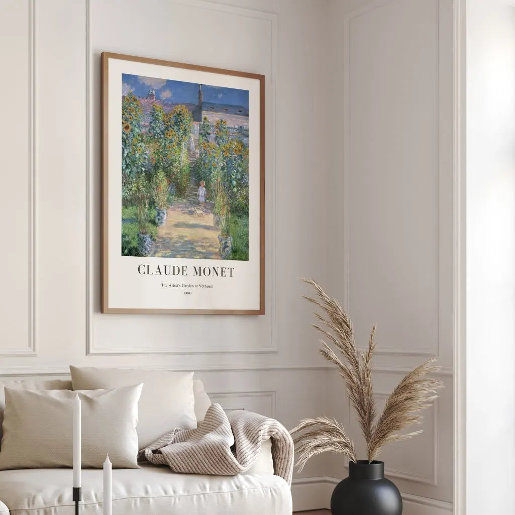Claude Monet – Der Garten des Künstlers in Vétheuil Poster
