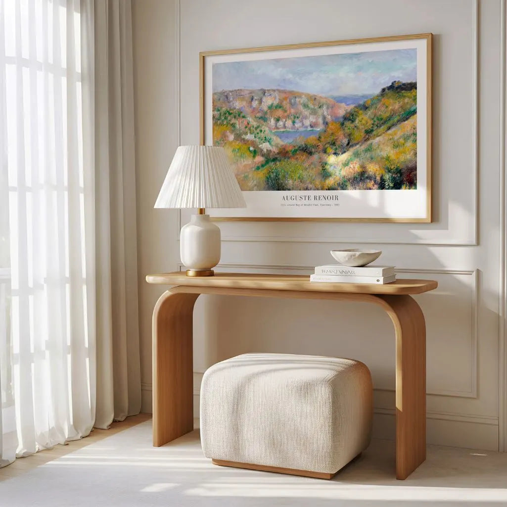 Auguste Renoir – Hügel bei der Bucht von Moulin Huet Poster