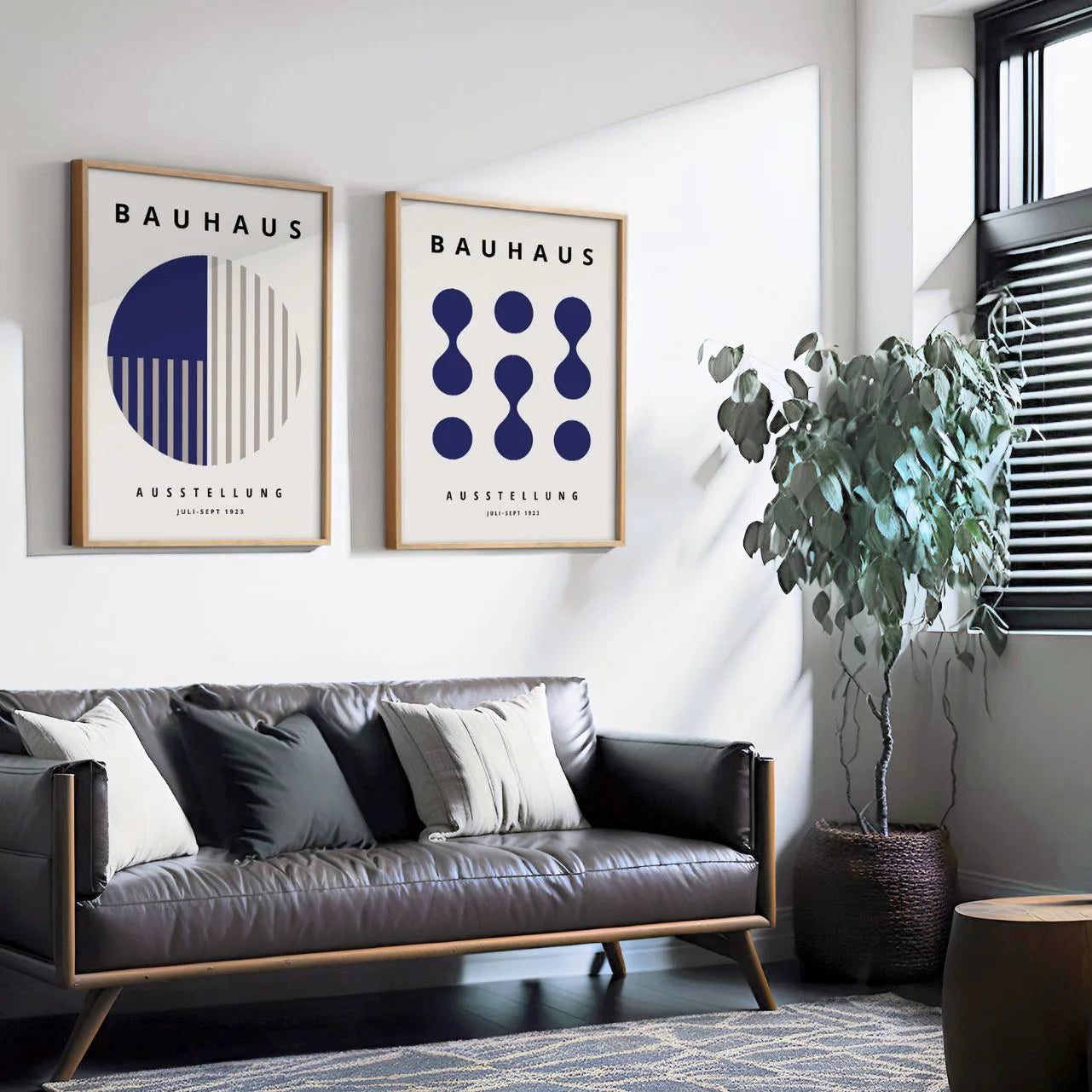 Bauhaus Marineblau – 2er Poster-Set