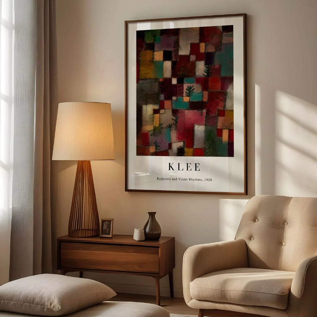 Paul Klee Plakat – Rotgrüne und Violette Rhythmen, 1920