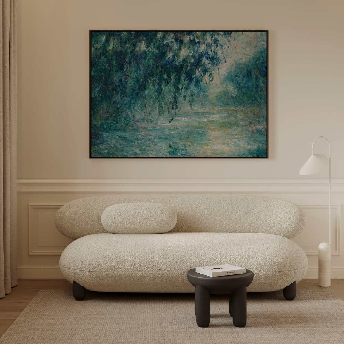 Gerahmtes Leinwandbild – Morgen an der Seine, 1898