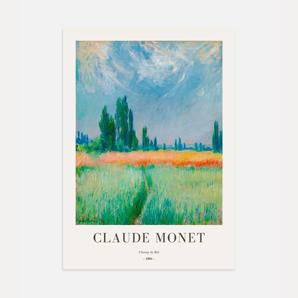 Claude Monet – Weizenfeld Poster