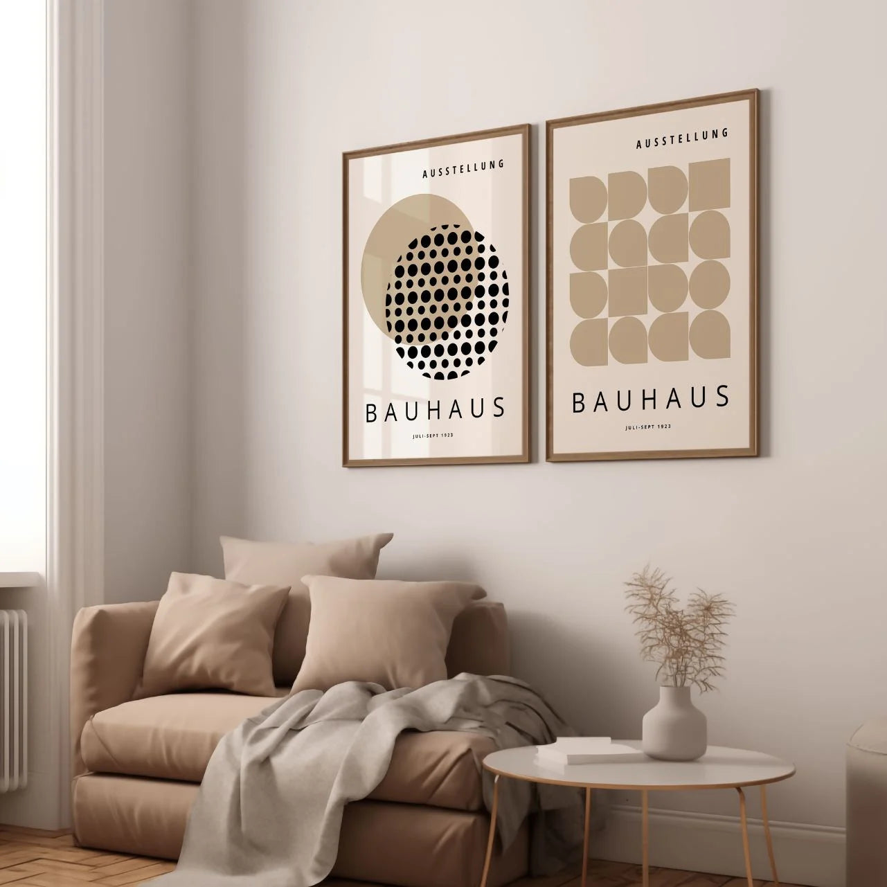 Bauhaus Beigetöne – 2er Poster-Set