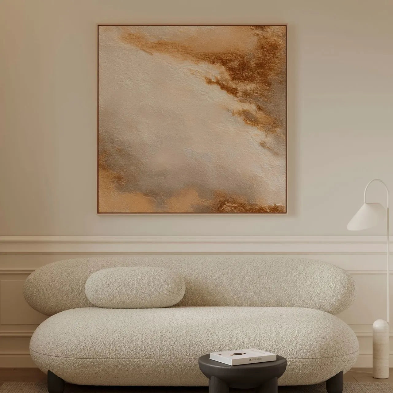 Gerahmtes Leinwandbild – Sandhauch