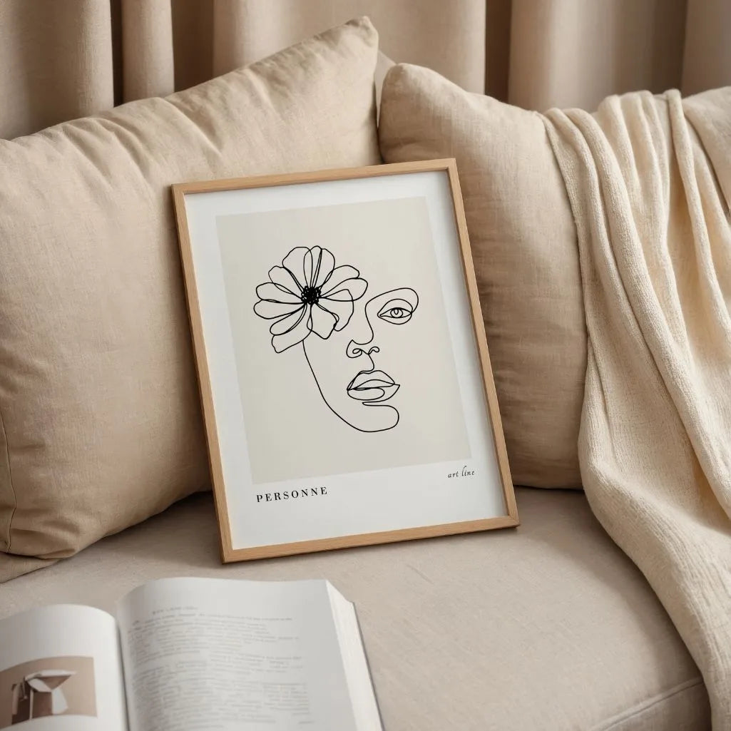 Poster – Blumen Gesicht