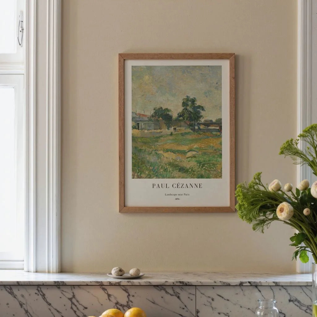 Paul Cézanne – Landschaft bei Paris Poster (1876)