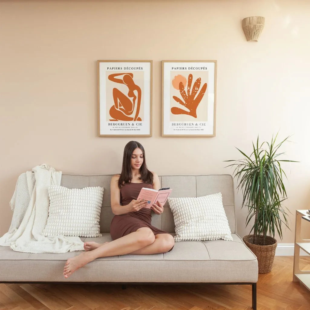 Set mit 2 Matisse-Postern – Warme abstrakte Formen