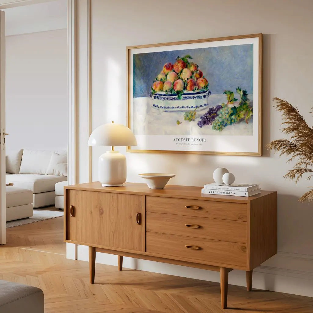 Auguste Renoir – Stillleben mit Pfirsichen und Trauben Poster