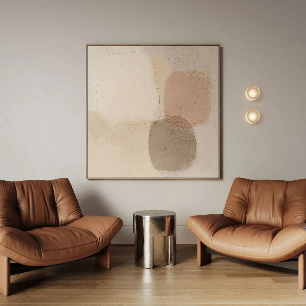 Gerahmtes Leinwandbild – Neutrale Balance