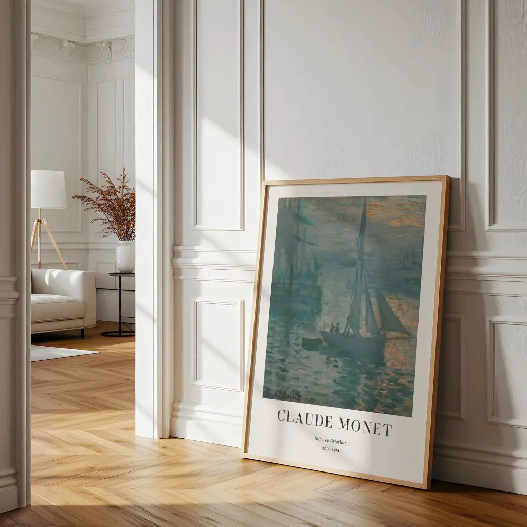 Claude Monet – Sonnenaufgang (Marine) Poster, 1873–1874