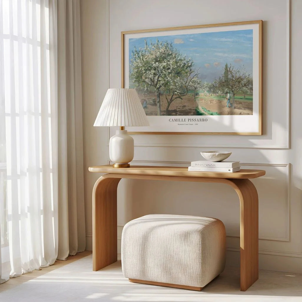 Camille Pissarro – Grünfläche von Hampton Court Poster