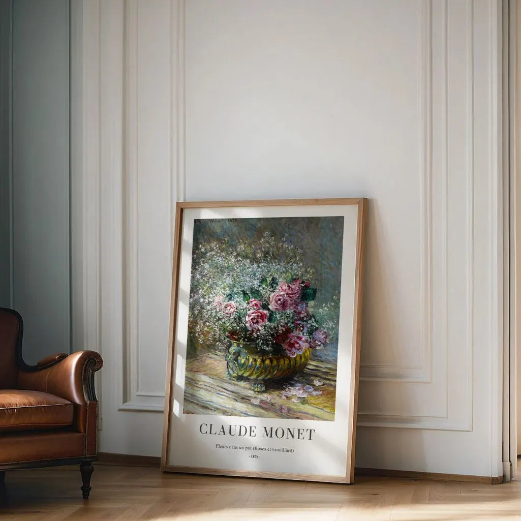 Claude Monet – Rosen im Topf Poster
