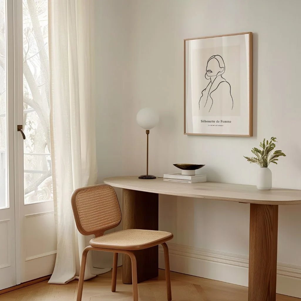 Poster – Elegante Frau im Mantel