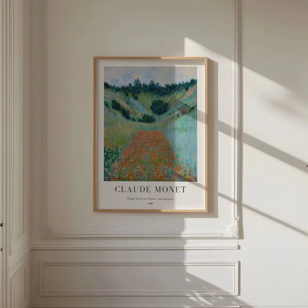 Claude Monet – Mohnfeld nahe Giverny Poster